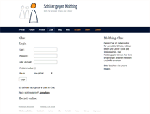 Tablet Screenshot of chat.schueler-gegen-mobbing.de